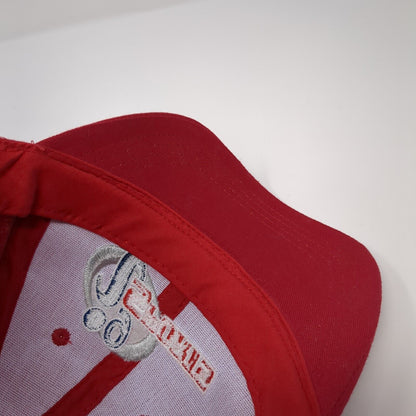 i9 Sports Strapback Hat Red One Size Adjustable Embroidered 6 Panel