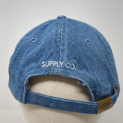 Diamond Supply Co Slideback Hat Blue One Size Adjustable Denim 6 Panel