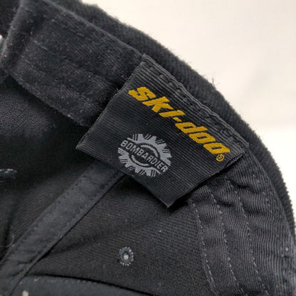 Ski-Doo Bombardier Strapback Hat Black OSFA Adjustable Embroidered