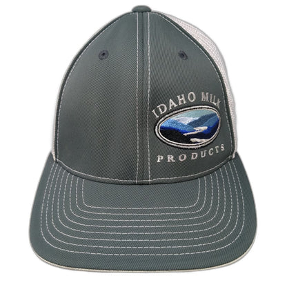 Pacific Headwear Baseball Cap Gray XL Idaho Milk Products Maintenance Fitted Hat