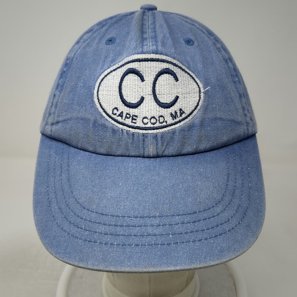 Anvil Cape Cod MA CC Patch Blue One Size Baseball Cap Hat Adjustable Slideback