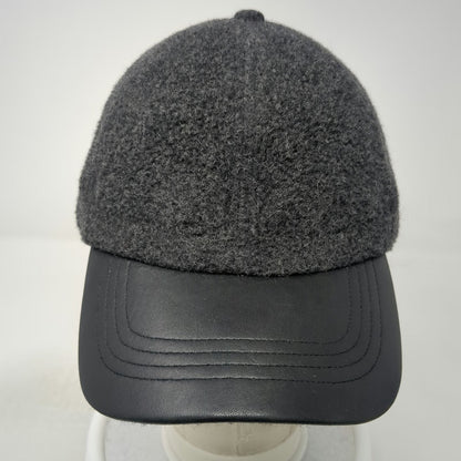 Lands' End Baseball Cap Gray One Size Textured Crown Black Brim Adjustable Hat