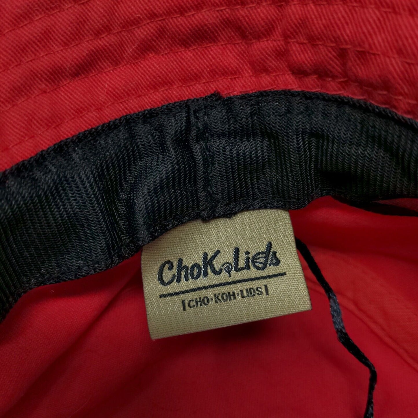 ChoKoLids Bucket Hat Red One Size Solid Blank Vent Holes Cotton