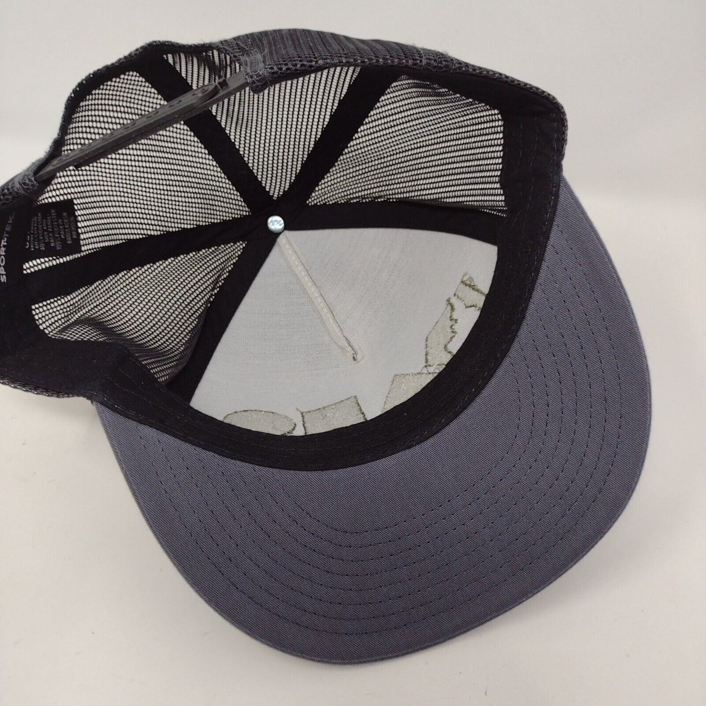 Idaho Snapback Trucker Hat Gray OSFA Adjustable Mesh Back 6 Panel Sport-Tek
