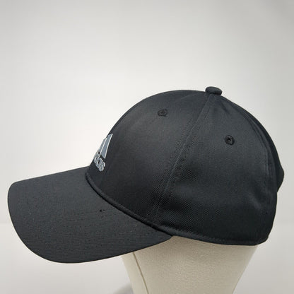 Adidas Strapback Hat Black One Size Adjustable 3 Stripes Logo 6 Panel