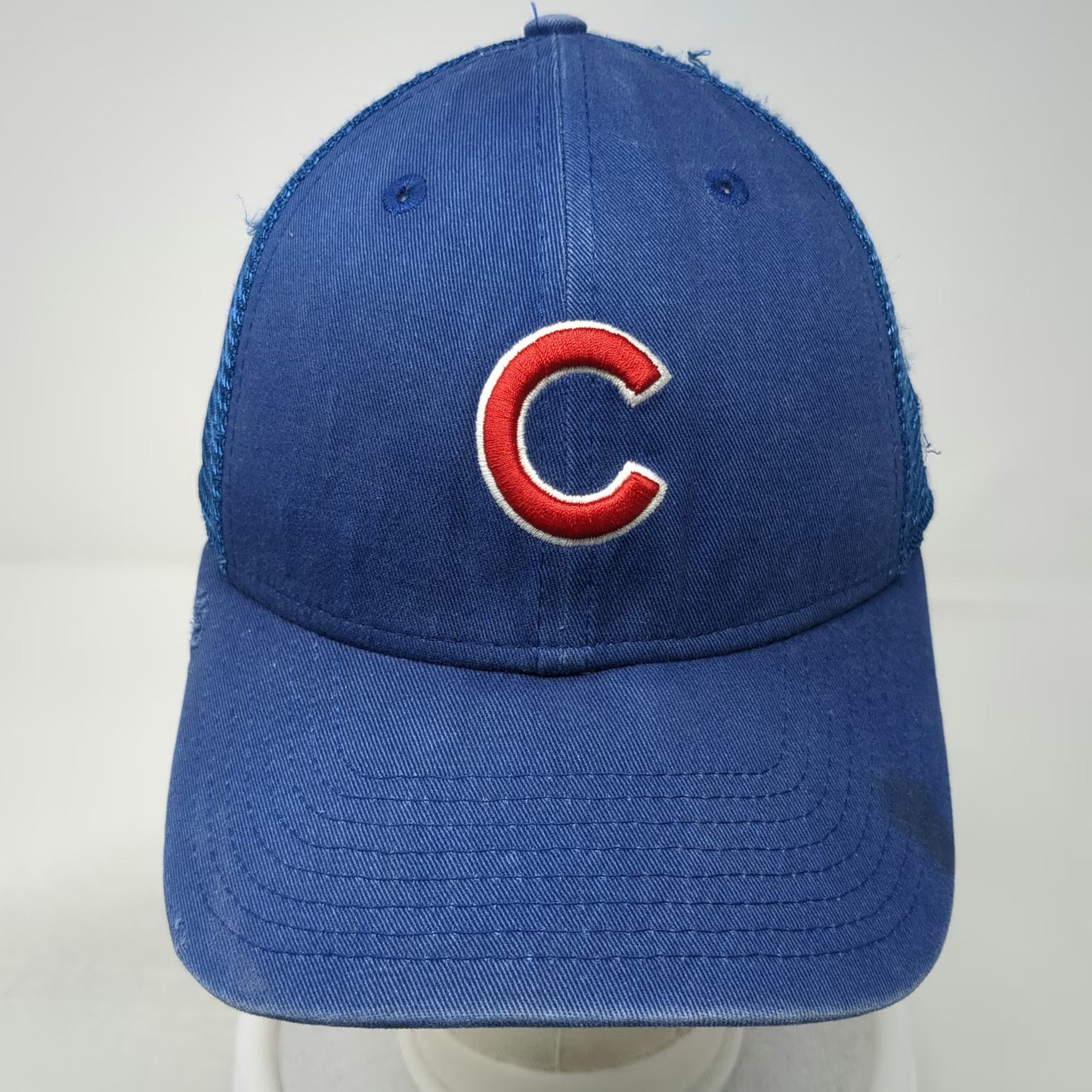 New Era Chicago Cubs MLB Trucker Hat Blue Red White OSFM Snapback Mesh 9FORTY