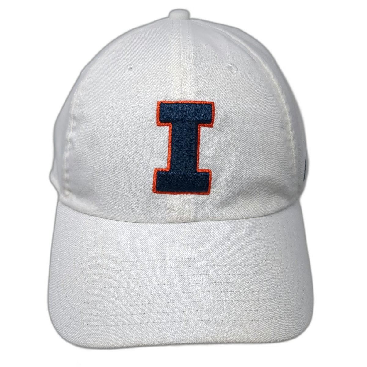 Nike Illinois Fighting Illini NCAA White One Size Cap Dri-Fit Slideback Hat Logo