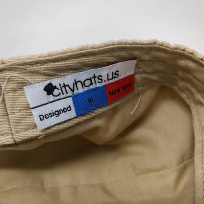 City Hats Newsboy Cap Beige One Size Linen Solid Flat Hat New York Design