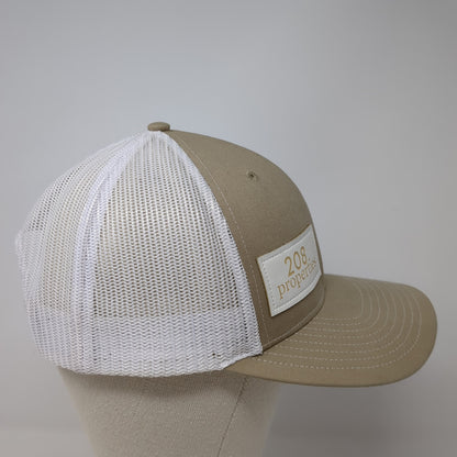 208 Properties Snapback Trucker Hat Brown OS Adjustable Mesh Back Richardson