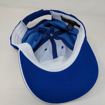 Meridian Strapback Hat Blue One Size Embroidered Port Authority