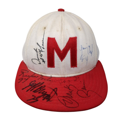 Letter M Snapback Hat Multicolor One Size Adjustable Embroidered 6 Panel