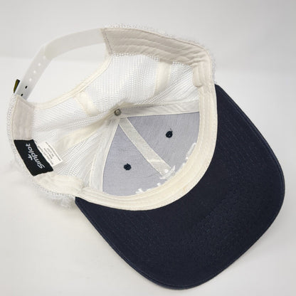 Simplot Snapback Mesh Back Trucker Hat Blue One Size Colorblock 6 Panel