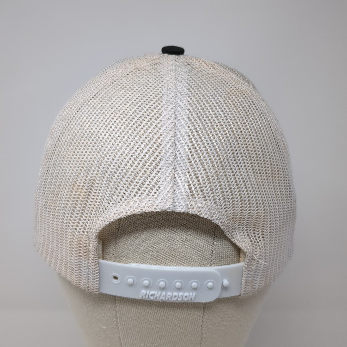 EB Snapback Mesh Back Trucker Hat Orange One Size Colorblock Richardson