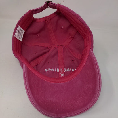 Thick Thighs x Thin Patience Slideback Hat Pink One Size Adjustable Embroidered