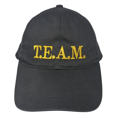 T.E.A.M. Snapback Hat Black One Size Adjustable Embroidered Sportsman