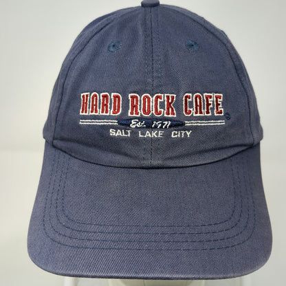 Hard Rock Cafe Salt Lake City Baseball Cap Blue Red White One Size Hat Slideback