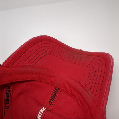 Redfield Strapback Hat Red One Size Adjustable Solid 6 Panel Outdoor