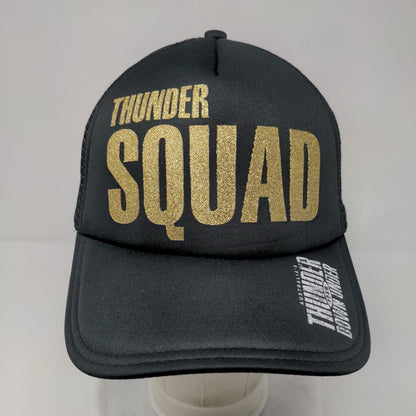 Thunder Squad Snapback Mesh Back Trucker Hat Black OSFA Adjustable