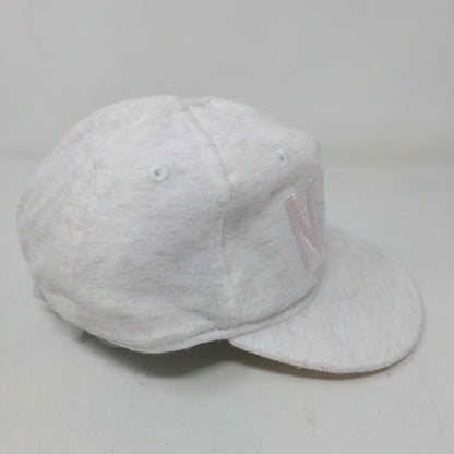 H&M Baby Stretchy Hat White Pink Size 4-6 Months Embroidered NYC Logo Cotton