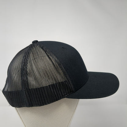 Idaho Snapback Trucker Hat Black One Size Adjustable Mesh Back Richardson