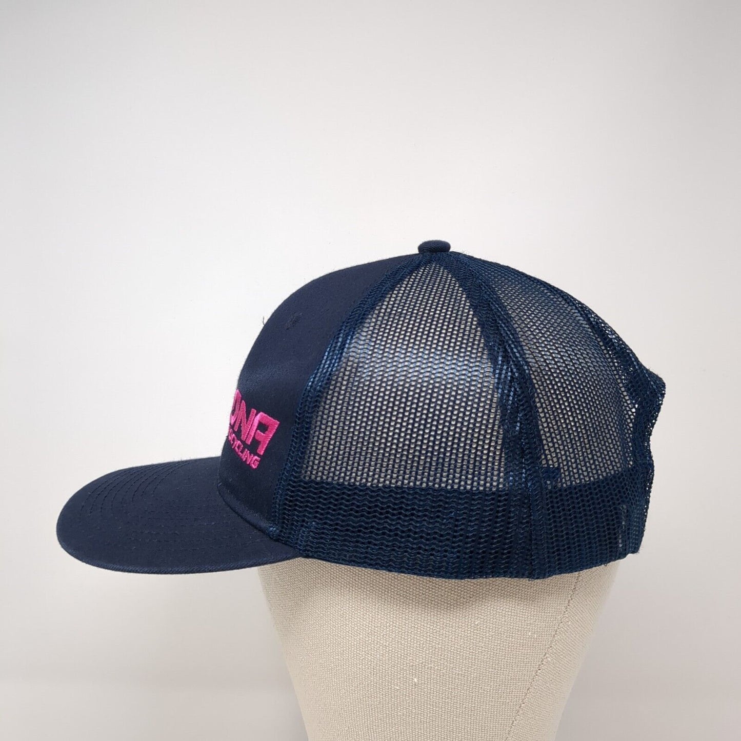 DNA Pro Cycling Snapback Mesh Back Trucker Hat Blue One Size Adjustable