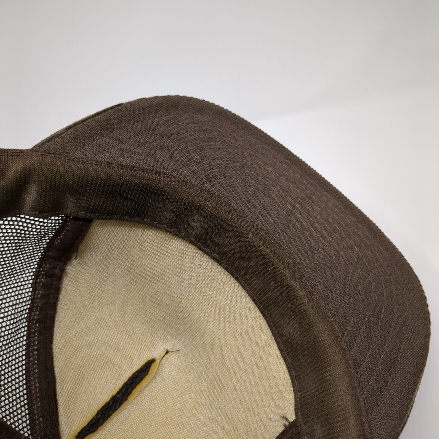 Crew Concepts Inc Boise Idaho Snapback Trucker Hat Brown OS Mesh Back Sportcap