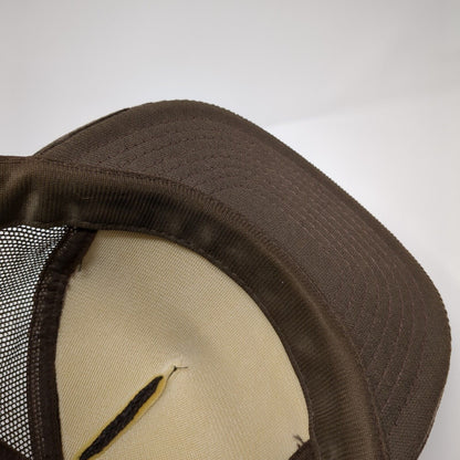 Crew Concepts Inc Boise Idaho Snapback Trucker Hat Brown OS Mesh Back Sportcap