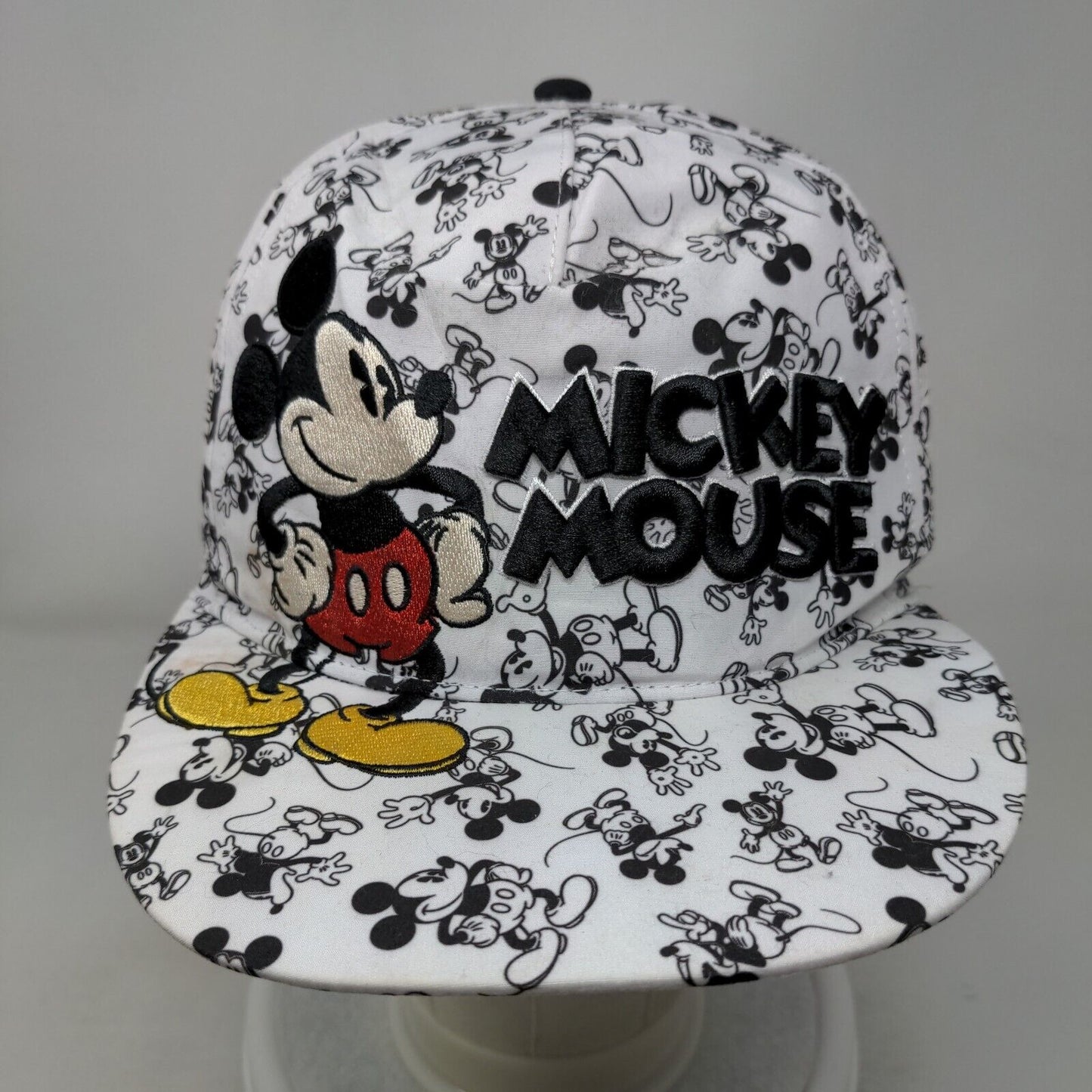 Mickey Mouse Snapback Hat Multi Adult 57-60cm Embroidered All Over Print