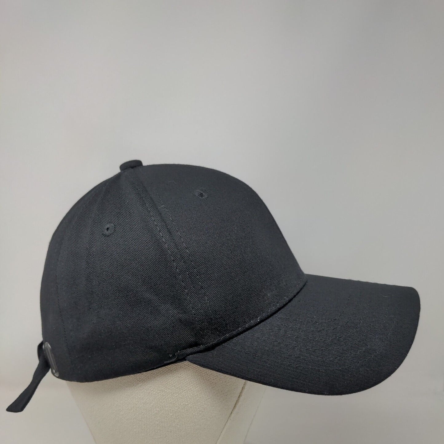 Unbranded Slideback Hat Black One Size Adjustable Vent Holes Blank