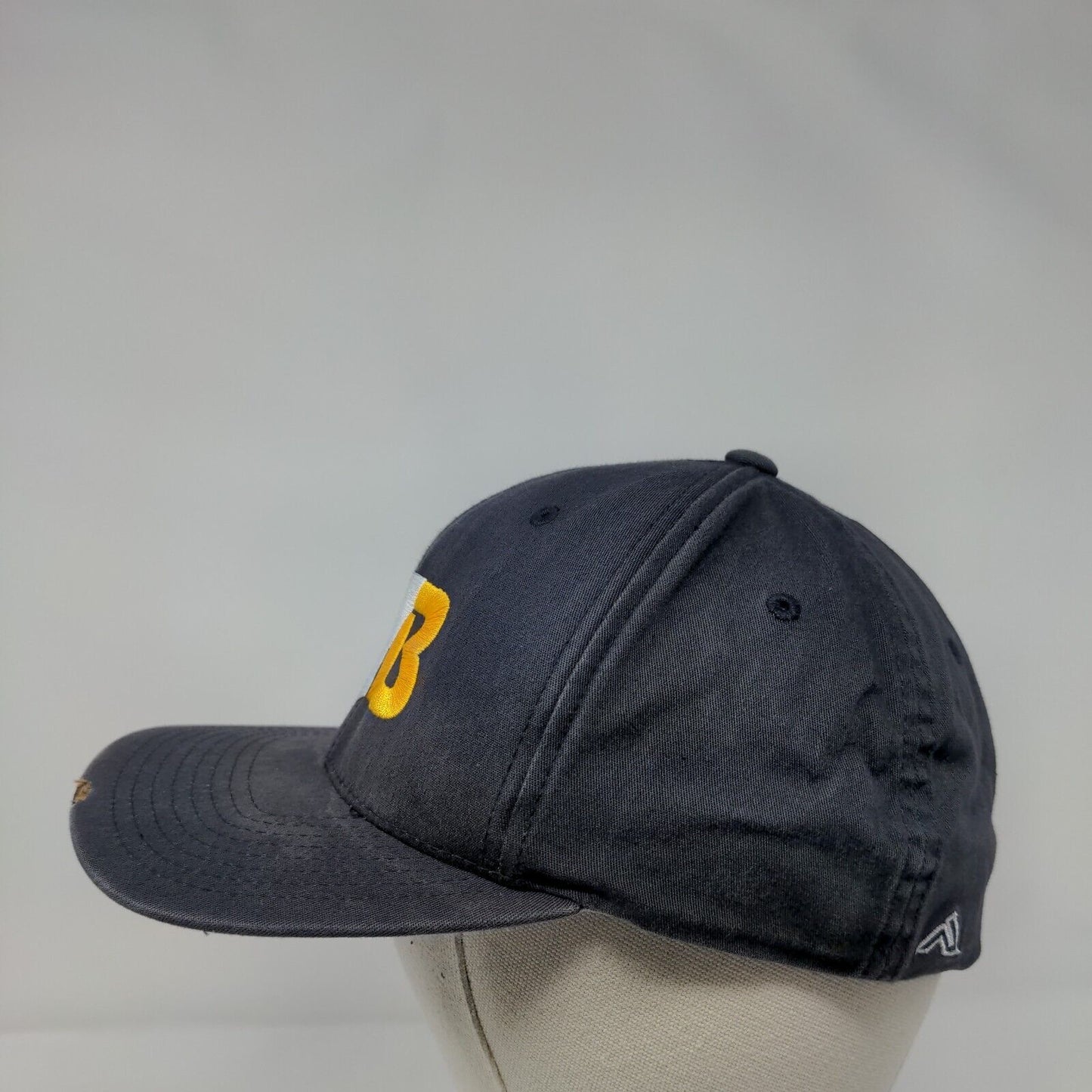 MYB Fitted Hat Blue L/XL Embroidered 6 Panel Pro Model Pacific Headwear