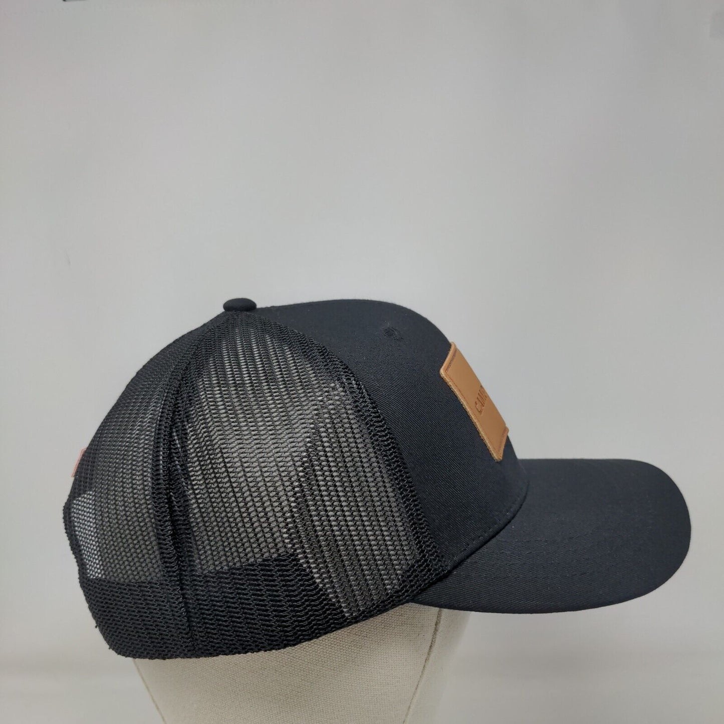 Camp Chef Snapback Trucker Hat Black OSFA Adjustable Mesh Back 6 Panel Cotton
