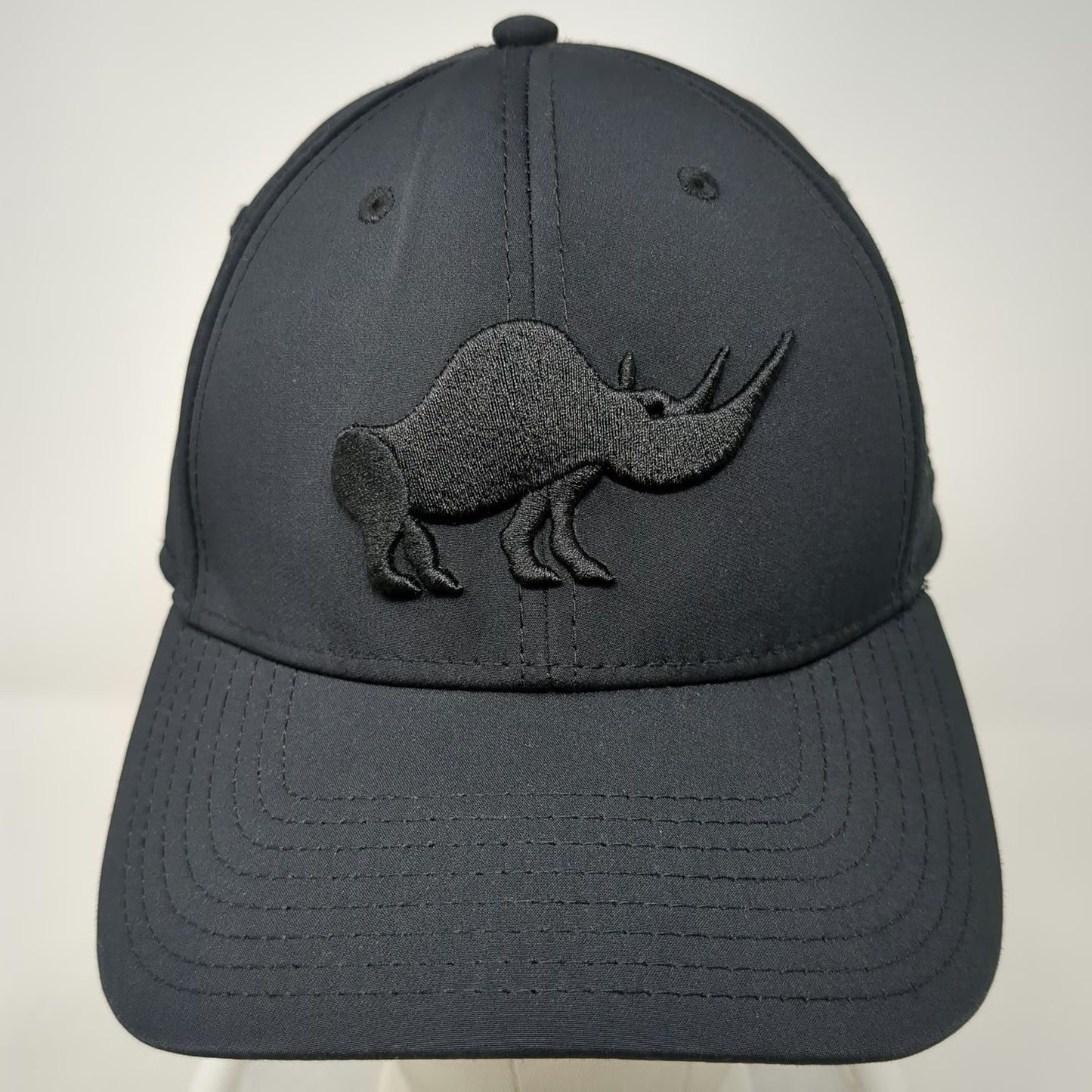 The Game Baseball Cap Black One Size Fitted Rhino Lounge 204 Jackson MS Hat 3D