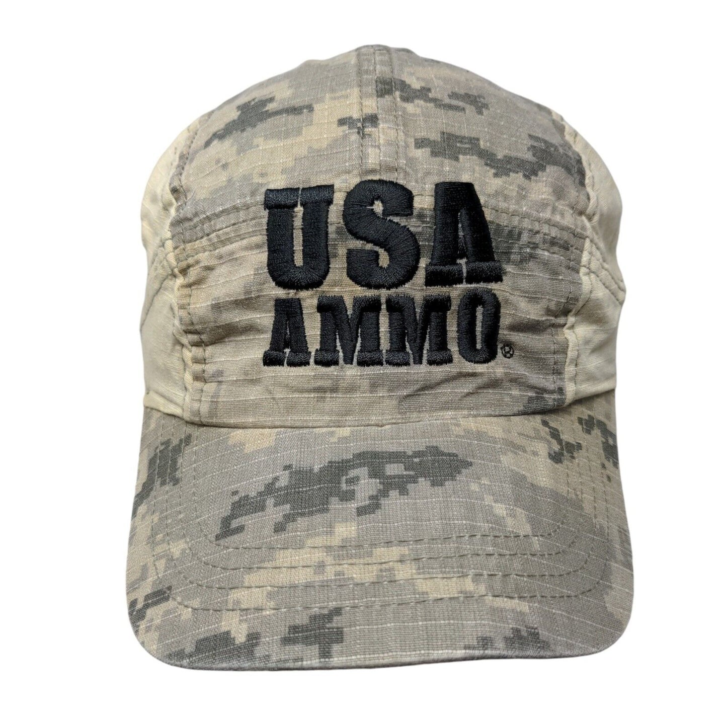 USA Ammo Strapback Hat Camo OSFM Embroidered Ammunition With Attitude