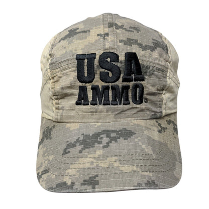 USA Ammo Strapback Hat Camo OSFM Embroidered Ammunition With Attitude
