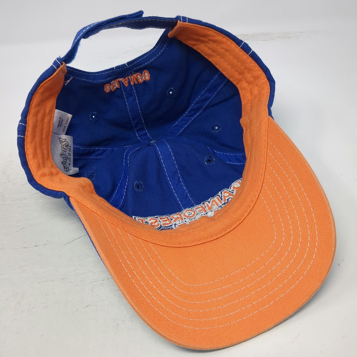 Rainforest Cafe Baseball Cap Blue One Size Orlando Cotton Strapback Hat Logo