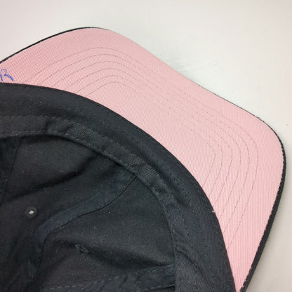 Elidan Baseball Cap Black One Size Slideback Pink Underbrim Cotton Curved Hat
