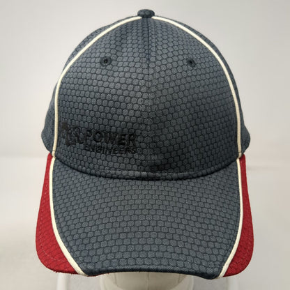 New Era Baseball Cap Gray Red White XL Power Engineers Honeycomb Fitted Hat
