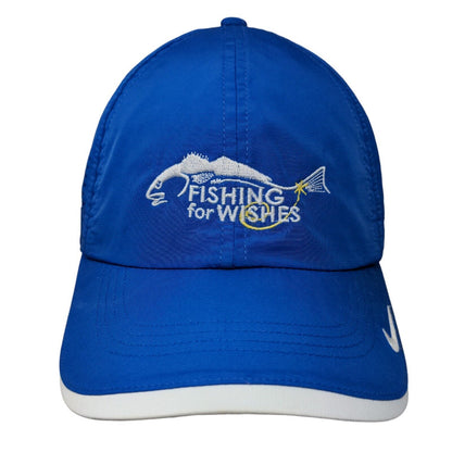 Fishing For Wishes Whitney Strapback Hat Blue OSFM Nike Golf Embroidered