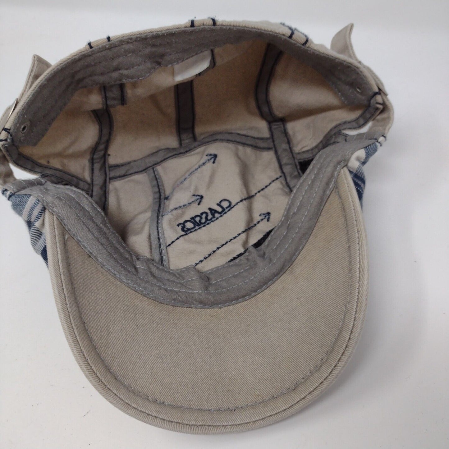 Classics Fashion Flat Cap Multicolor OSFA Plaid Adjustable Embroidered