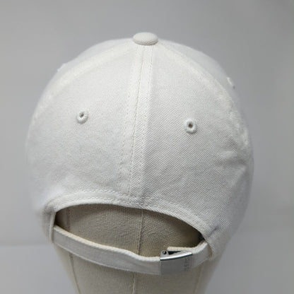 Adidas Slideback Hat White One Size Adjustable Embroidered Aeroready 6 Panel
