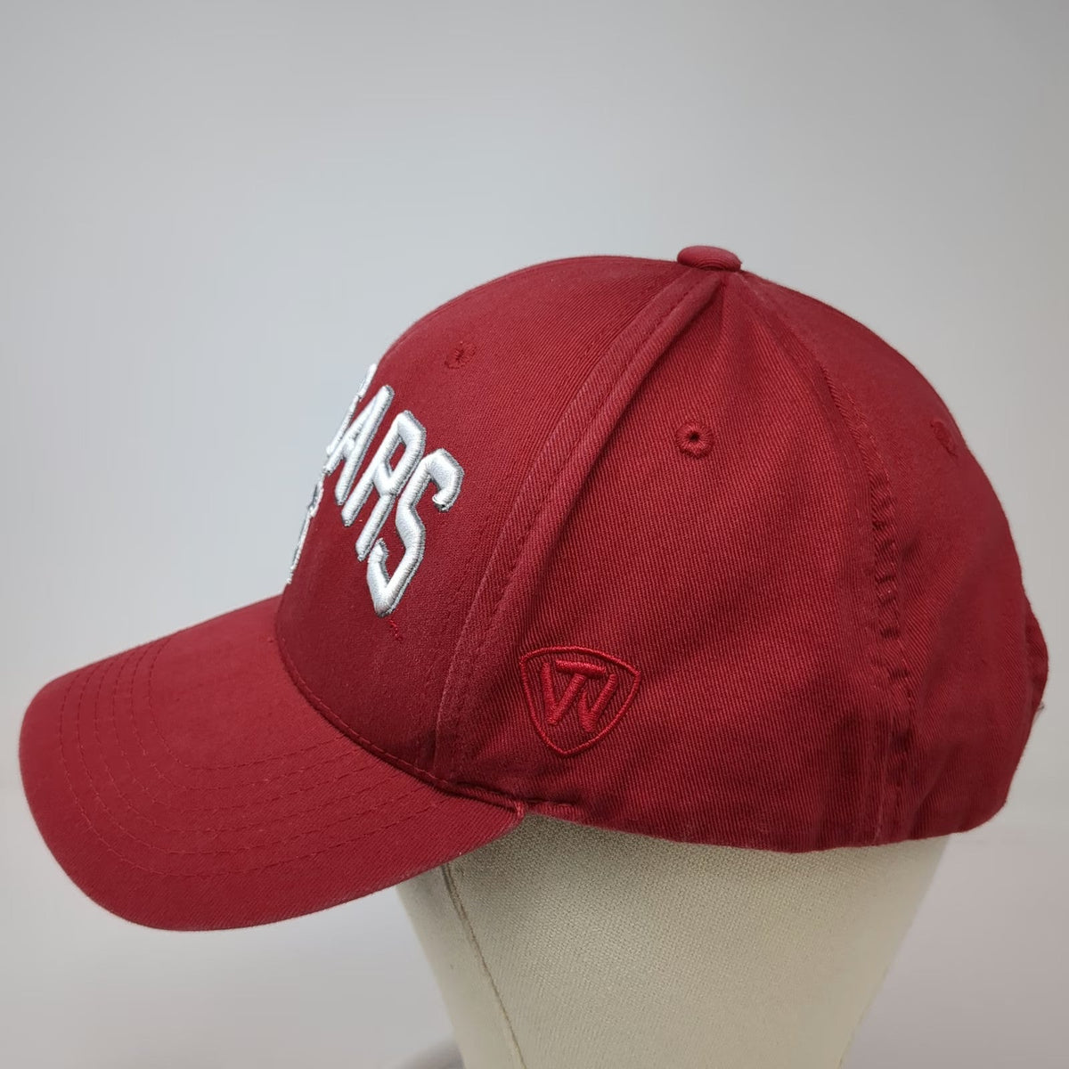 Washington State Cougars NCAA Top of the World Snapback Hat Red One Size Logo