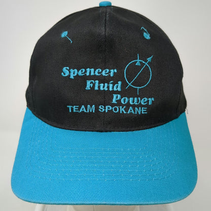 KC 5 Panel Hat Black Blue One Size Snapback Team Spokane Green Underbrim