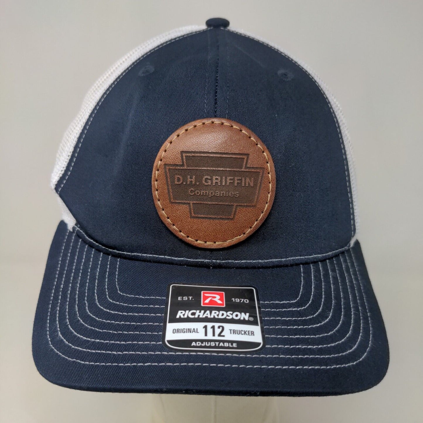 Richardson Men's Snapback Mesh Back Hat Blue White Style 112 DH Griffin Logo