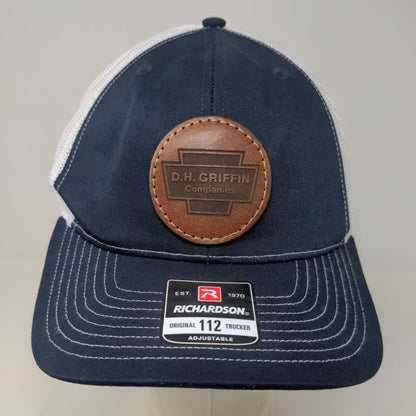 Richardson Men's Snapback Mesh Back Hat Blue White Style 112 DH Griffin Logo