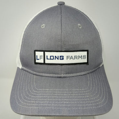 Port Authority Trucker Hat Gray White One Size Long Farms Patch Snapback Mesh