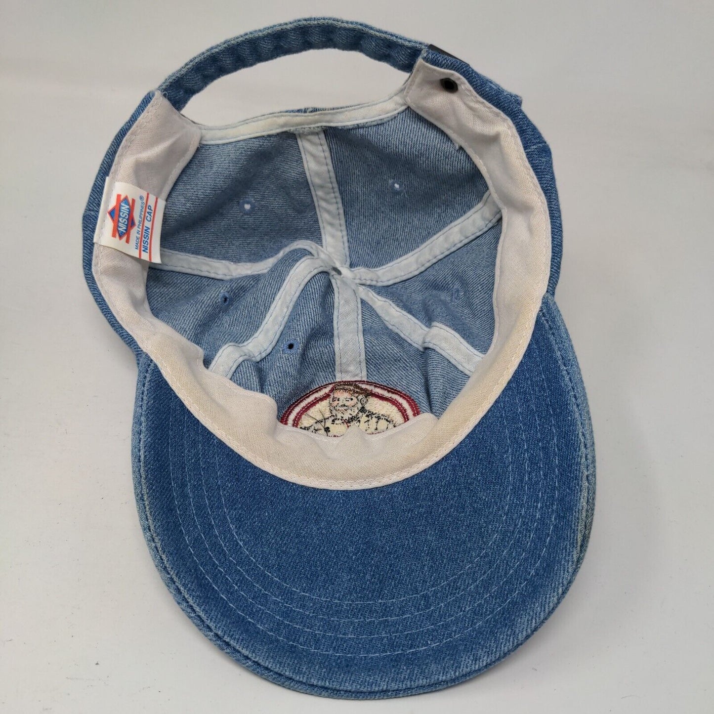 Chef Bruce Aidells Slideback Hat Blue One Size Embroidered Denim Nissin Cap