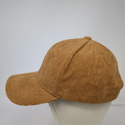 Baseball Cap Brown One Size Corduroy Solid Strapback Adjustable Blank Hat