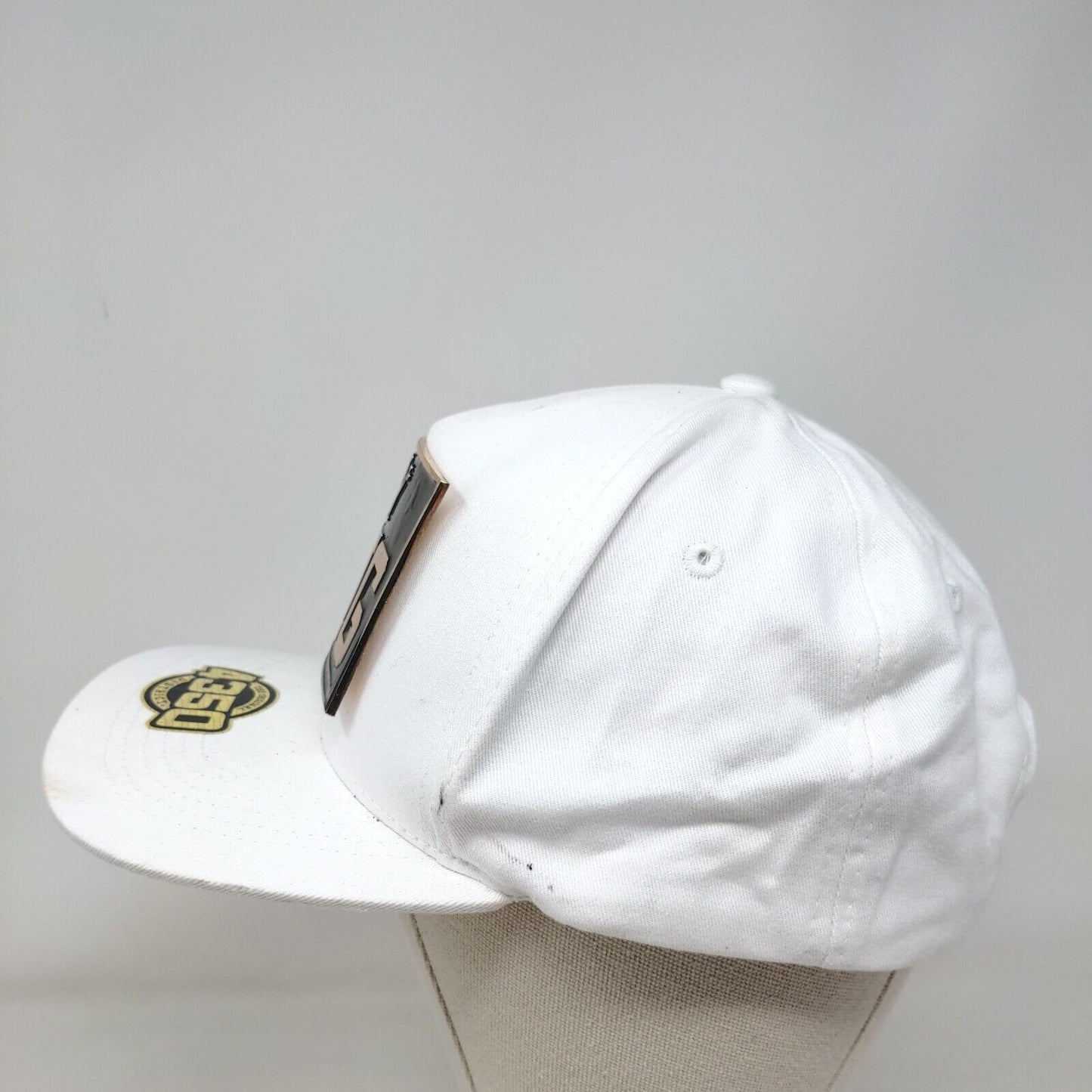 King Crown Gold Metallic Snapback Hat White One Size 4350 District