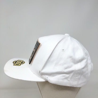 King Crown Gold Metallic Snapback Hat White One Size 4350 District