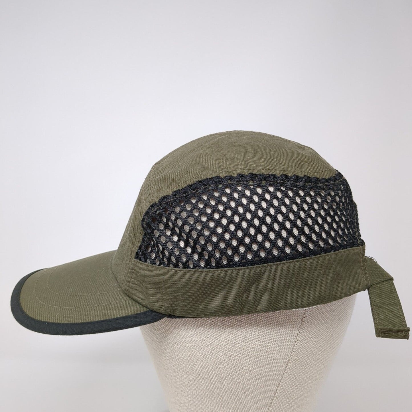 Unbranded Strapback 5 Panel Cap Green One Size Adjustable Breathable Blank
